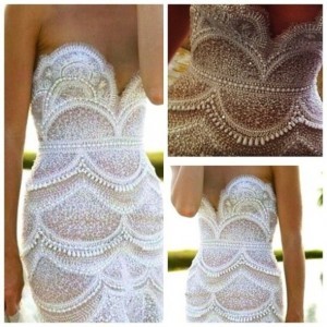 PEARL FASHION: Amazing $50,000 Wedding Dress with Pearls by J’Aton!