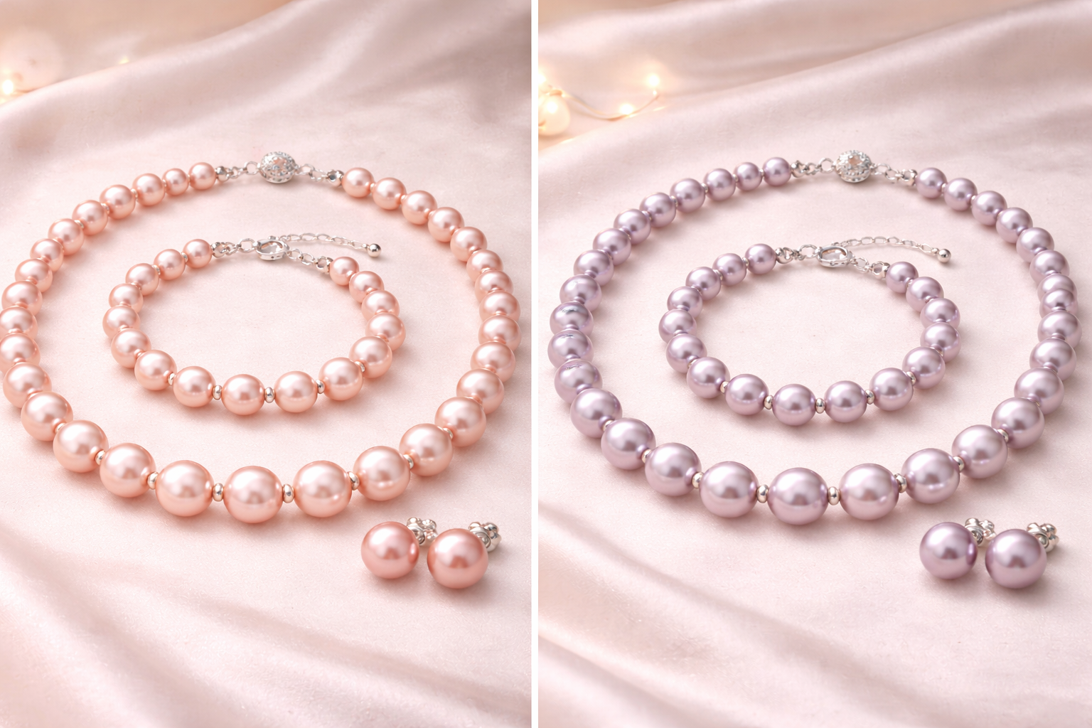 pearlsonly-blog-109-image-6-pearl - Ensemble collier et boucles d’oreilles en perles roses et lavande - Bijoux de Perles - pearlsonly
