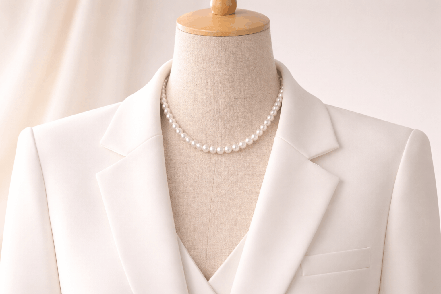pearlsonly-blog-113-image-2-pearl - Blazer blanc avec colliers de perles - Bijoux de perles - pearlsonly
