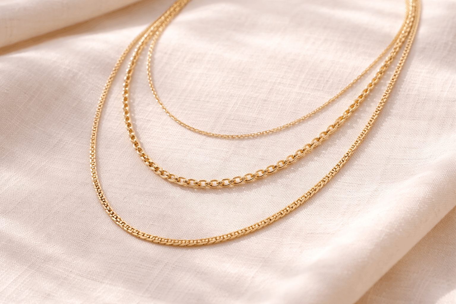 Layering Multiple Gold Necklaces