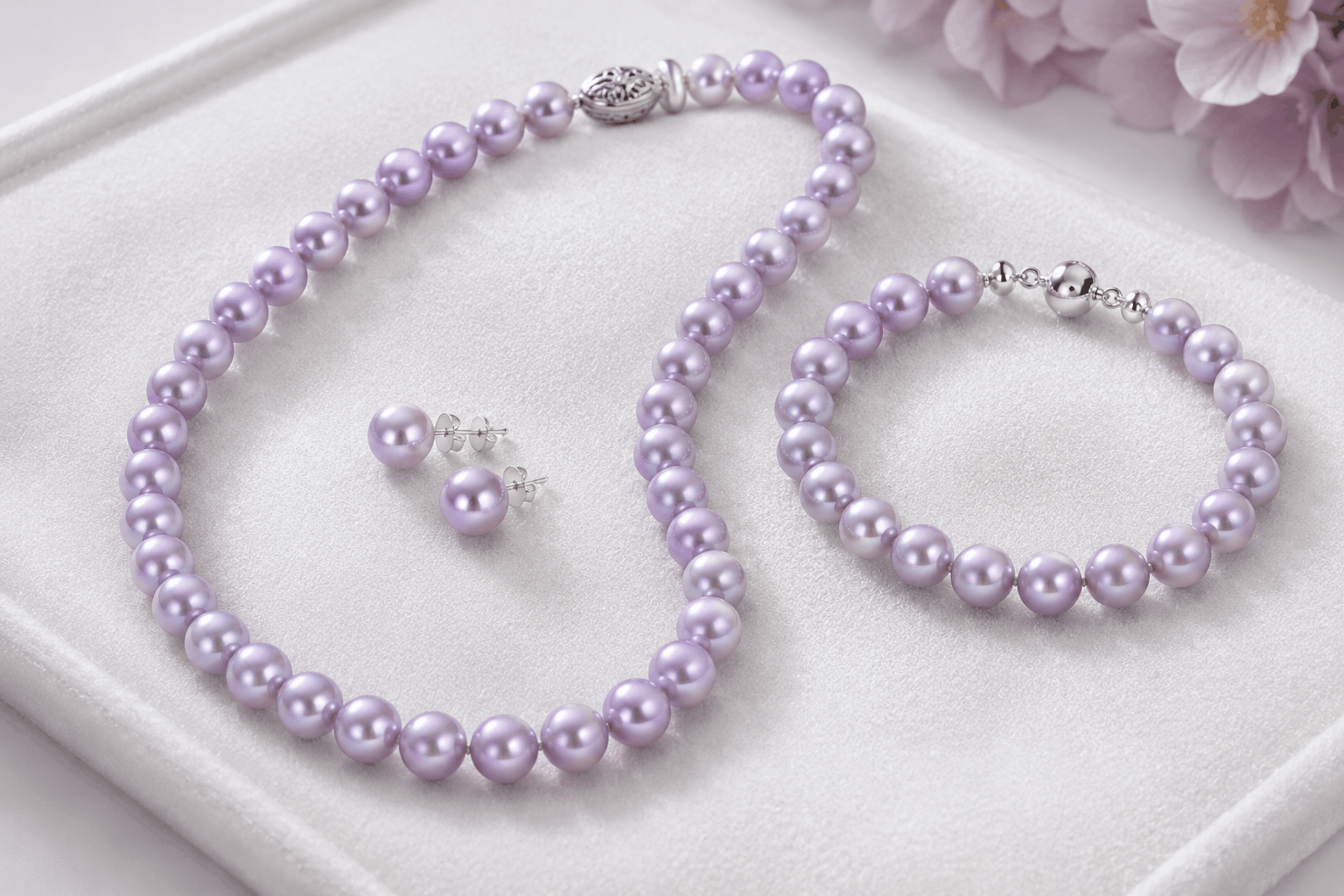 02. Styles d’ensembles de perles lavande qui valent le détour