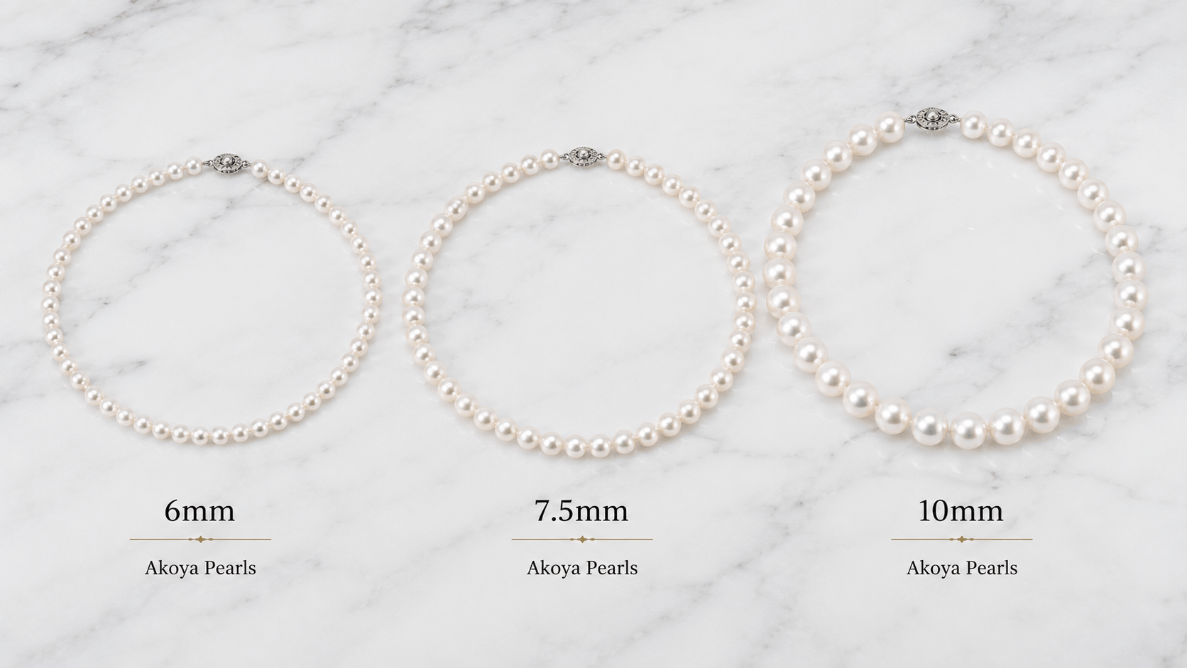 03. Tailles de colliers de perles Akoya — Trouver la bonne taille