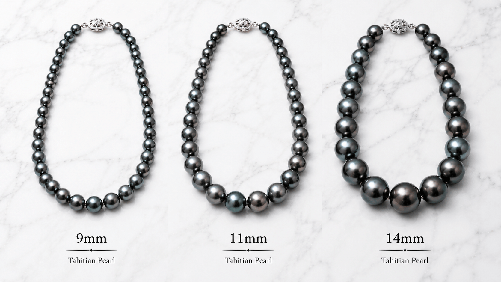 02. Tailles de collier de perles de Tahiti — Ce qui fonctionne le mieux