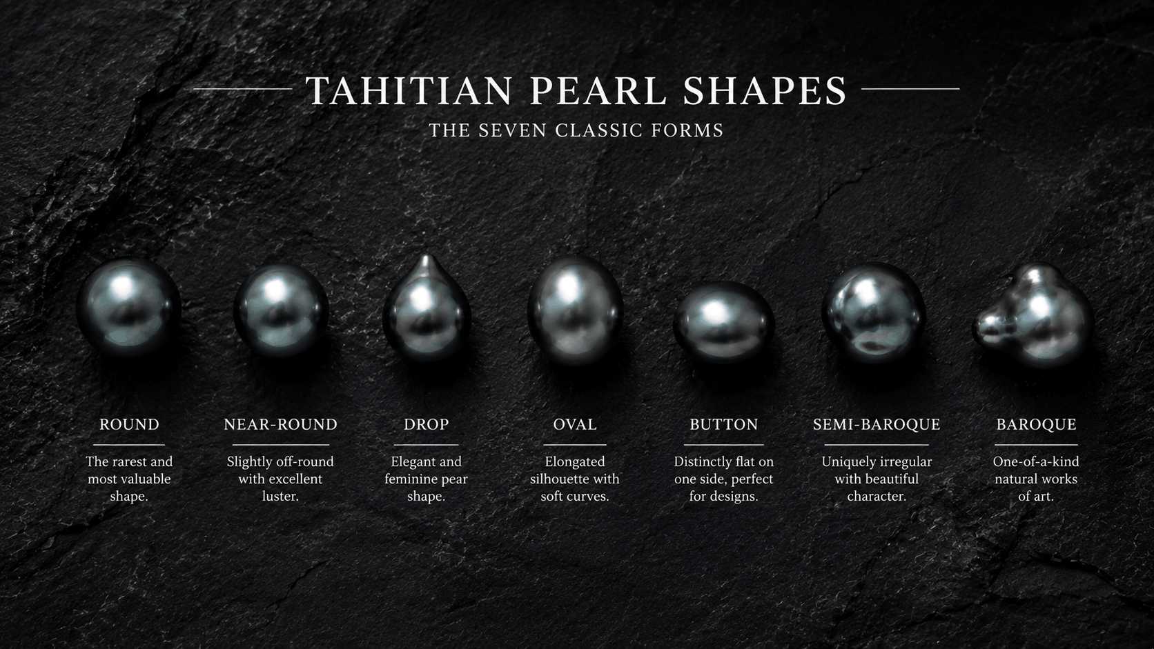 04. Taille et forme des perles noires de Tahiti