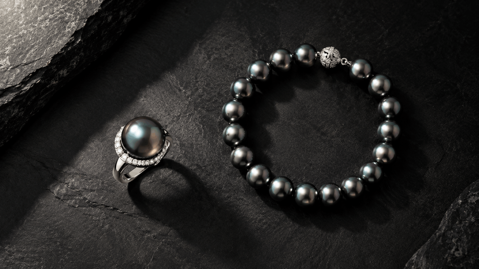 05. Bagues et bracelets en perles de Tahiti