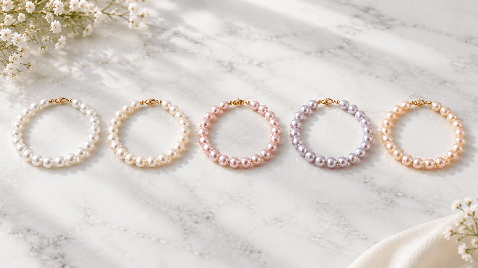 02. Couleurs de bracelet de perles d’eau douce — plus d’options qu’on ne croit