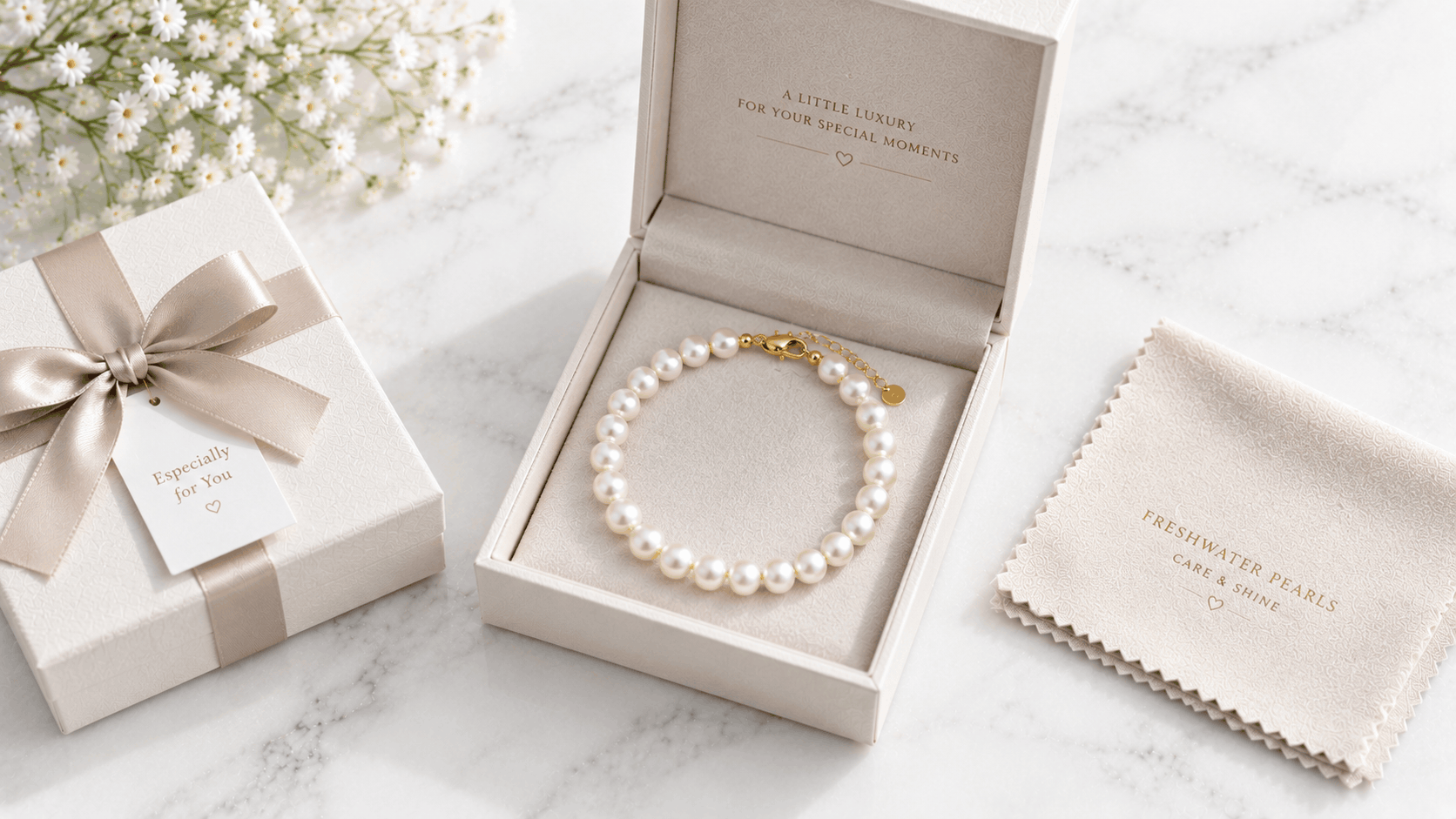 05. Le bracelet de perles d'eau douce en cadeau