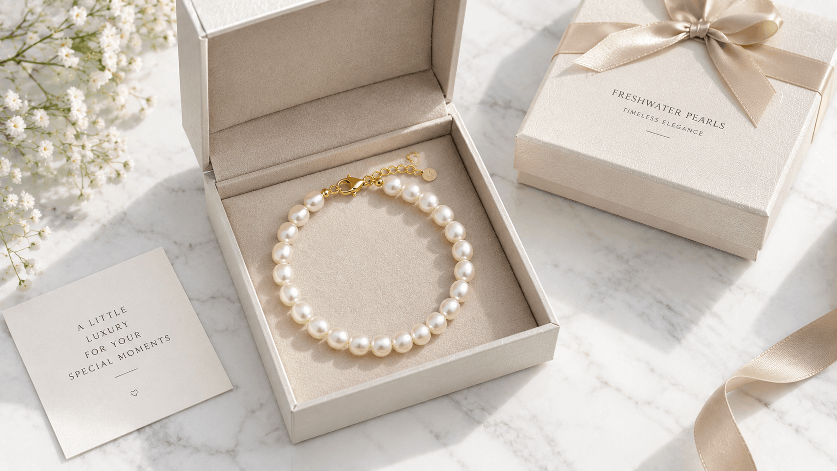 06. Bracelet de perles d’eau douce en cadeau