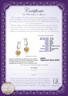 Certificat de produit: SSEA-G-AAA-1011-E-Ophelia