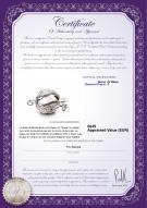 Certificat de produit: W-14K-ball-dmd-clasp-brighton