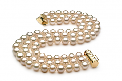 Dianna Blanc 6-7mm AA-qualité perles d'eau douce -Bracelet de perles