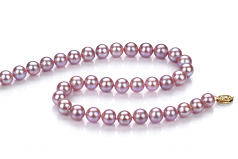 Lavande 8.5-9mm AA-qualité perles d'eau douce -Collier de perles