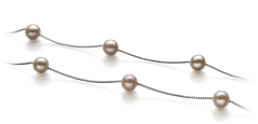 Station Blanc 7-8mm AA-qualité perles d'eau douce 925/1000 Argent-Collier de perles