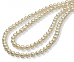 30 pouces Blanc 5-6mm AAA-qualité perles d'eau douce -Collier de perles