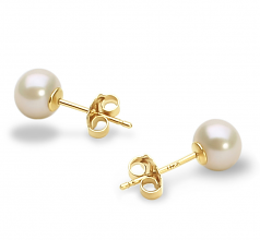 Blanc 5-6mm AAA-qualité perles d'eau douce -un set en perles