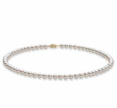 Collier et boucles d’oreilles Blanc 5-6mm AAA-qualité perles d'eau douce -un set en perles