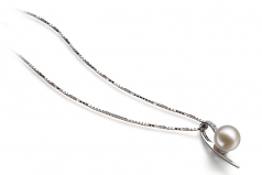 Destina Blanc 7-8mm AAAA-qualité perles d'eau douce 925/1000 Argent-pendentif en perles