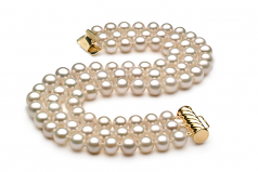 Lucille Blanc 6-7mm AA-qualité perles d'eau douce -un set en perles