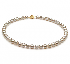 Blanc 7.5-8mm AA-qualité Akoya du Japon -Collier de perles