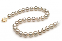Blanc 7.5-8mm AA-qualité Akoya du Japon -Collier de perles