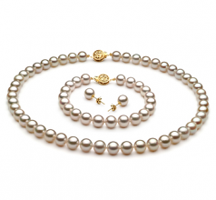 Blanc 7.5-8mm AA-qualité Akoya du Japon -un set en perles