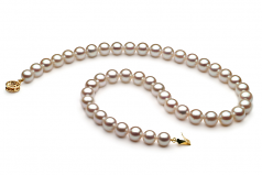 Blanc 8.5-9mm AA-qualité Akoya du Japon -Collier de perles