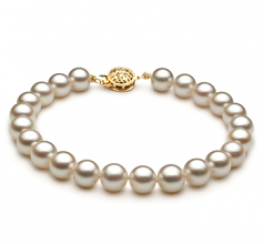 Blanc 7.5-8mm AAA-qualité Akoya du Japon -Bracelet de perles