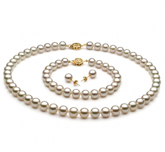 Blanc 7.5-8mm AAA-qualité Akoya du Japon -un set en perles