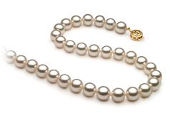 Blanc 8.5-9mm AAA-qualité Akoya du Japon -Collier de perles