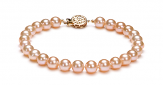 Rose 6-6.5mm AAAA-qualité perles d'eau douce Rempli D'or-un set en perles