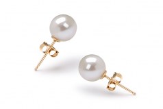 Blanc 6-7mm AAAA-qualité perles d'eau douce-Boucles d'oreilles en perles