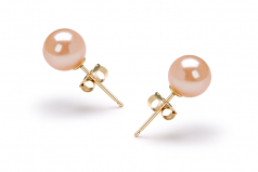 Rose 6-6.5mm AAAA-qualité perles d'eau douce Rempli D'or-un set en perles
