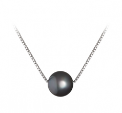 Madison Noir 8-9mm AA-qualité perles d'eau douce 925/1000 Argent-pendentif en perles