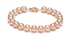 Rose 7-8mm AAAA-qualité perles d'eau douce Rempli D'or-un set en perles