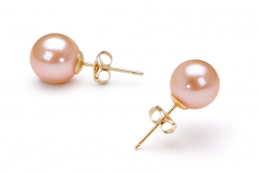 Rose 7-8mm AAAA-qualité perles d'eau douce Rempli D'or-un set en perles