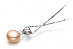 Nancy Rose 9-10mm AA-qualité perles d'eau douce 925/1000 Argent-pendentif en perles