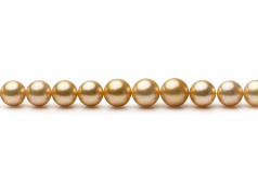 18 pouces Or 10.4-13.2mm AAA-qualité des Mers du Sud 585/1000 Or Jaune-Collier de perles