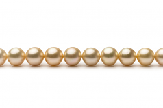 18 pouces Or 10-13.3mm AAA-qualité des Mers du Sud 585/1000 Or Jaune-Collier de perles