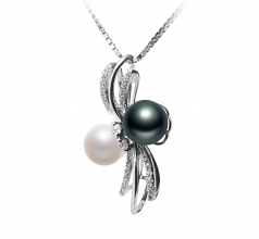 Davina Multicolore 6-7mm AAAA-qualité perles d'eau douce 925/1000 Argent-pendentif en perles