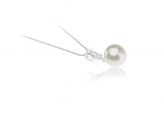 Kimberly Blanc 9-10mm AAAA-qualité perles d'eau douce 925/1000 Argent-pendentif en perles