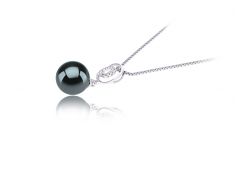 Kimberly Noir 9-10mm AAA-qualité de Tahiti 925/1000 Argent-pendentif en perles