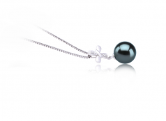 Taylor Noir 9-10mm AAA-qualité de Tahiti 925/1000 Argent-pendentif en perles