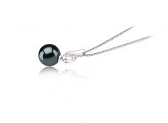 Courtney Noir 9-10mm AAA-qualité de Tahiti 925/1000 Argent-pendentif en perles