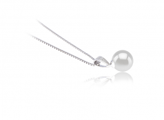 Mosina Blanc 8-9mm AA-qualité Akoya du Japon 925/1000 Argent-pendentif en perles