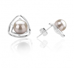 Rowan Blanc 6-7mm AAAA-qualité perles d'eau douce 925/1000 Argent-Boucles d'oreilles en perles