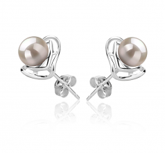 Rowan Blanc 6-7mm AAAA-qualité perles d'eau douce 925/1000 Argent-Boucles d'oreilles en perles