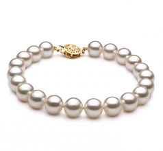 Blanc 8-9mm AA-qualité Akoya du Japon -Bracelet de perles