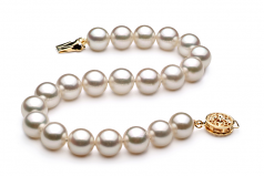 Blanc 8-9mm AA-qualité Akoya du Japon -Bracelet de perles