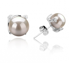 Britt Blanc 7-8mm AAAA-qualité perles d'eau douce 925/1000 Argent-Boucles d'oreilles en perles