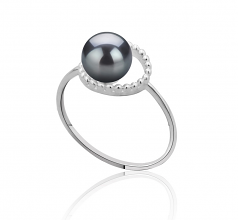 Andy Noir 6-7mm AAAA-qualité perles d'eau douce 925/1000 Argent-Bague perles